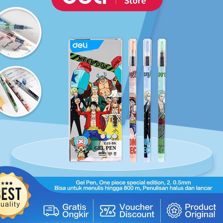 

Menarik.. Deli One Piece School Gel Pen / Pulpen Gel 0.5 mm One Piece Tinta Hitam 12 pcs Dapat Menulis Hingga 800 Meter Penulisan Halus dan Lancar CG33-BK