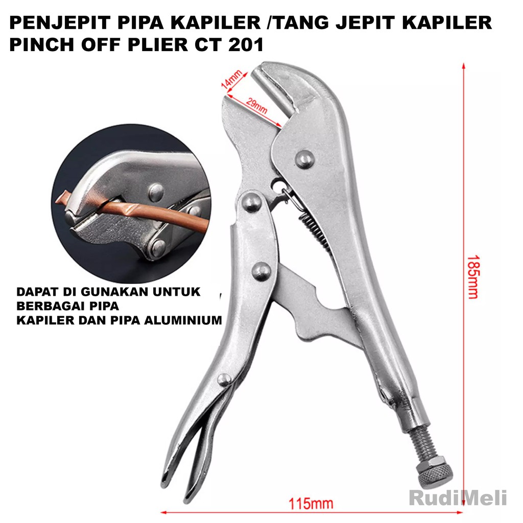 TANG PENJEPIT PIPA KAPILER KULKAS dan PIPA AC / PINCH OFF PLIER CT 201