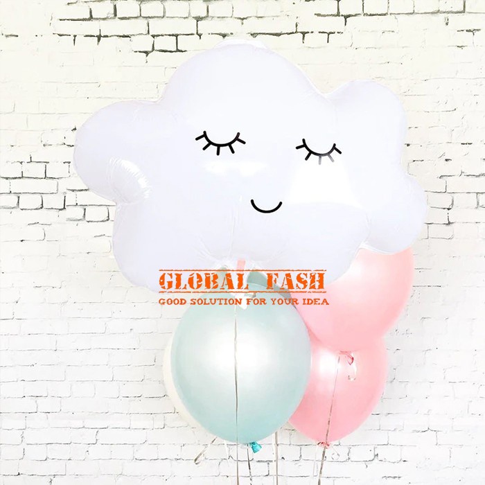 Balon foil awan putih / balon awan tidur / cloud balon awan putih