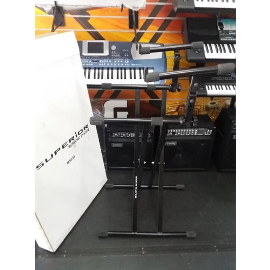 Stand Keyboard Double Susun Superior Keyboard Stand Tingkat