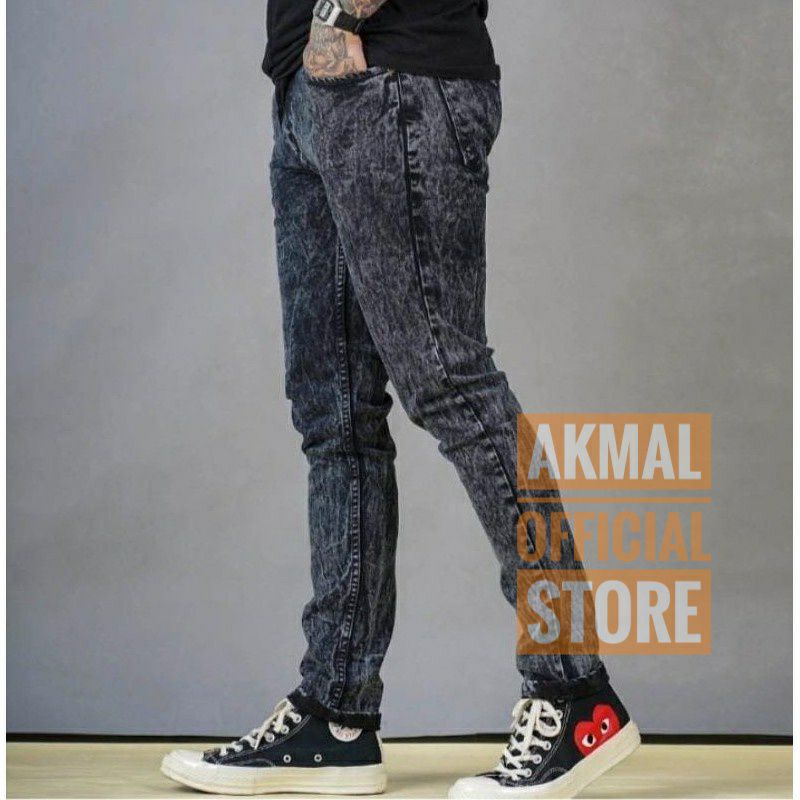 CELANA JEANS PRIA Celana Jeans Pria Snow Wash Original celana panjang pria