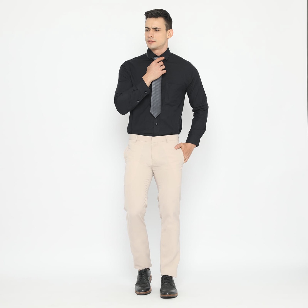 ESCROW CELANA PANJANG HIGHTWIST SLIM FIT BEIGE KREM