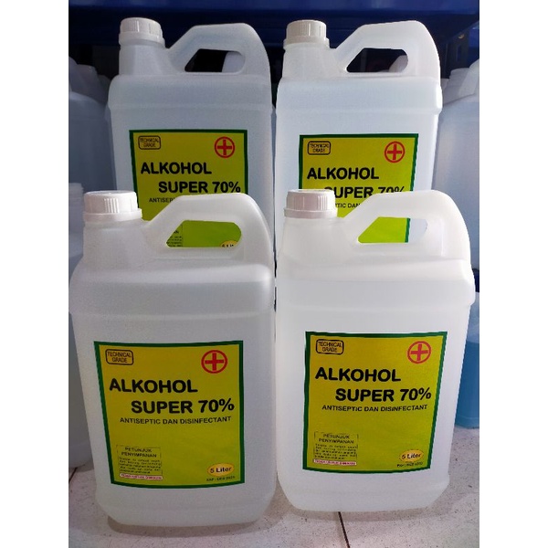 ALKOHOL 70% KEMASAN (5LITER) ANTISEPTIK (KWALITAS SUPER)