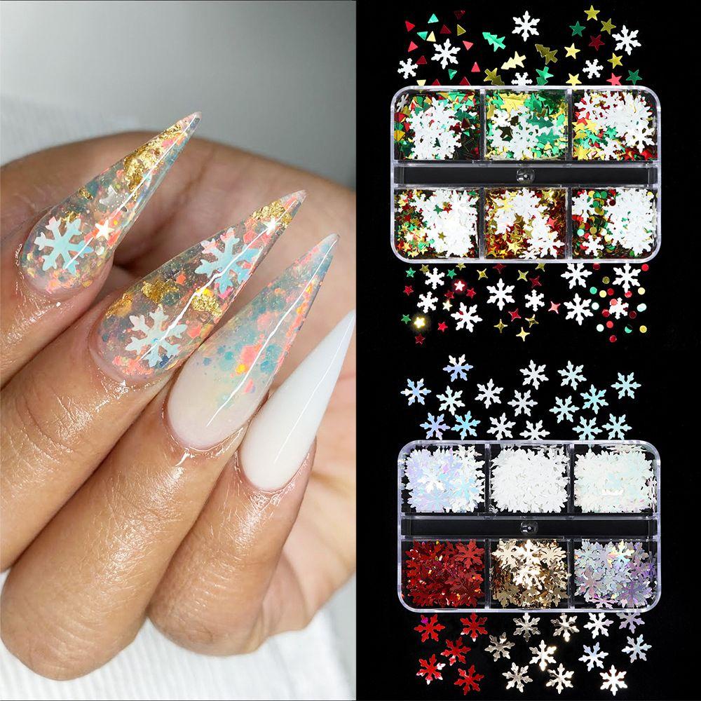 Preva Stiker Kuku Natal Stiker Kuku Trendy Nail Decals DIY Untuk Dekorasi Nail Art