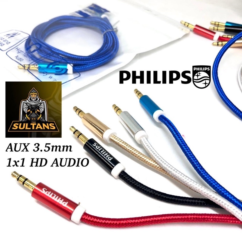 AUDIO CABLE AUX 3.5MM PHILIPS 1x1 HD AUDIO KABEL AUDIO 1x1 PROMO SEN