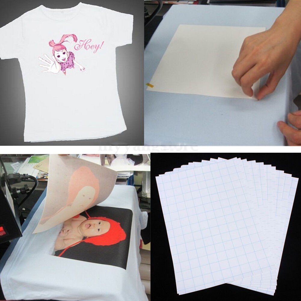 5 Pcs Kertas  Stiker  Sablon  Print untuk  Baju  Warna Gelap 