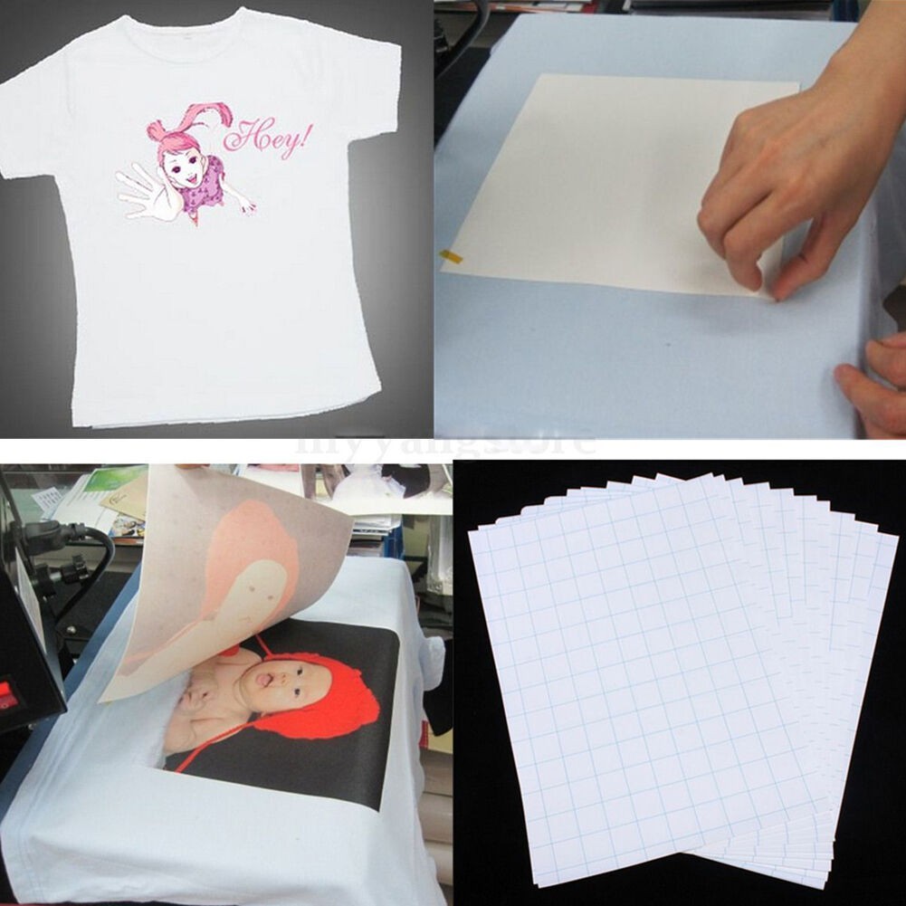 5 Pcs Kertas  Stiker  Sablon Print untuk  Baju  Warna Gelap 