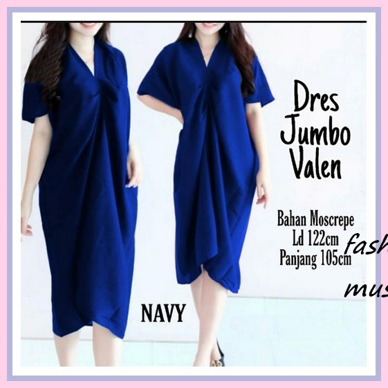 Citrana Tunik Jumbo Busui Shakila Import Bordir Tunik Muslim Polos Kekinian Fwg - Dress Jumbo Valen 