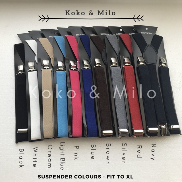 Suspender (jojon) dan dasi kupu2 dewasa FIT to XL murah berkualiatas