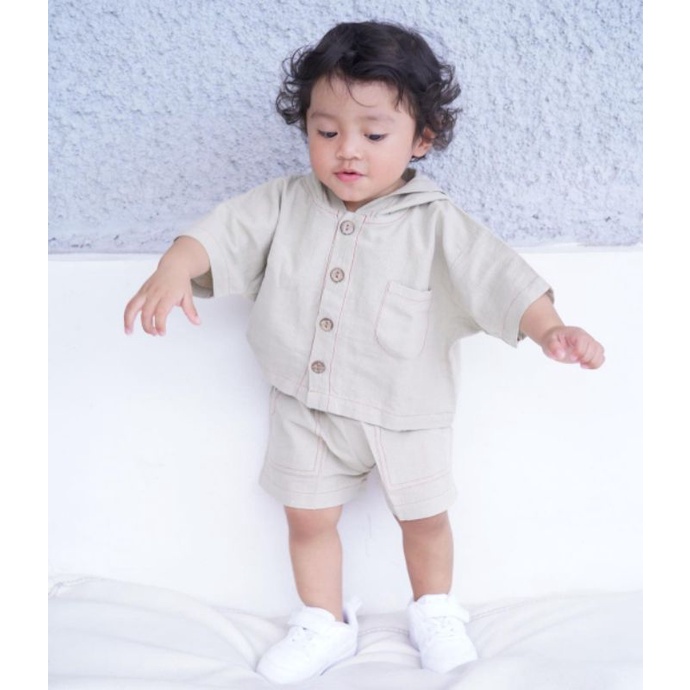 BELL&amp;BO - KENNA SET HOODIE LINEN BELL N BO - SETELAN ANAK - HOODIE ANAK