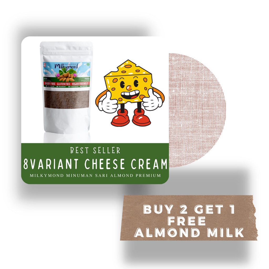 [BUY 2 GET 1 FREE] Susu Almond Premium MILKYMOND Milky Almond 180 Gram Variant 8 Rasa Cheese