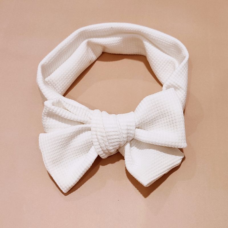 Bandana bayi waffle oversize bow