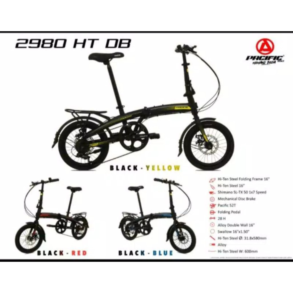 Sepeda Lipat 16" pacific 2980 HT DB