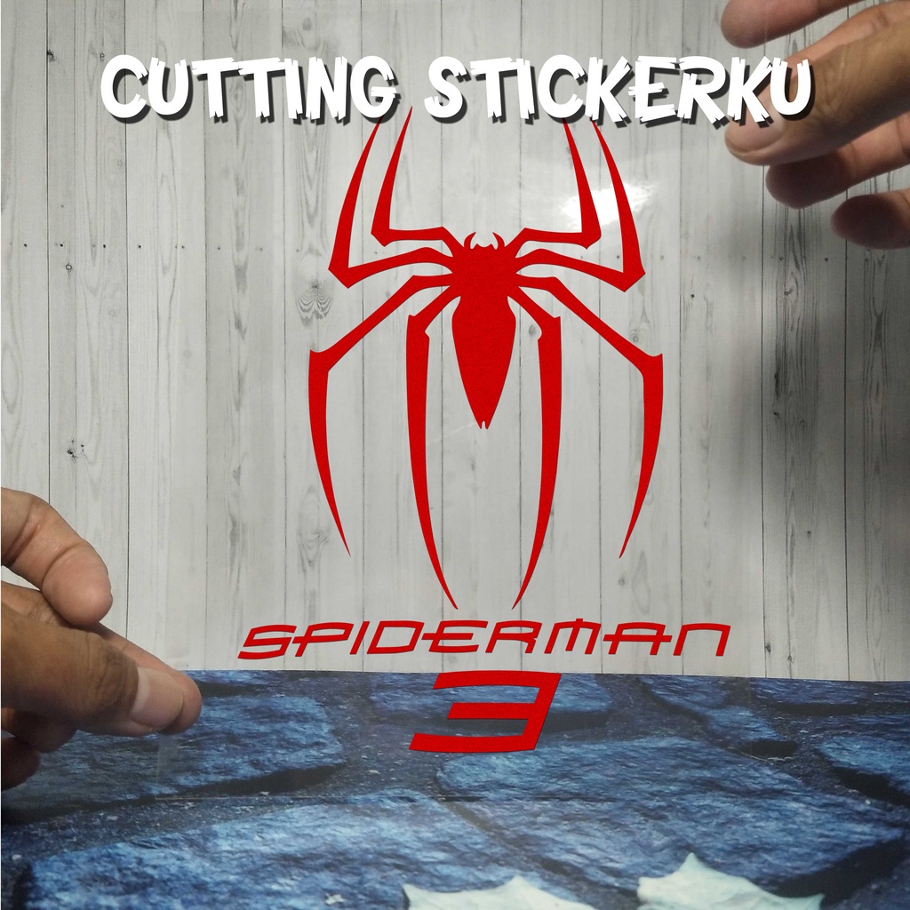 Cutting Stiker Spiderman Variasi Motor Mobil Sticker Timbul Keren Nyala Dasbor Spakbor Visor Body Kaca Helm Laptop Hologram Reflective Tahan Air Bodi Samping Nama Jepang Scoopy Vario Beat NMAX PCX Vespa Aesthetic Pickup Marvel Windshield Kustom Modif