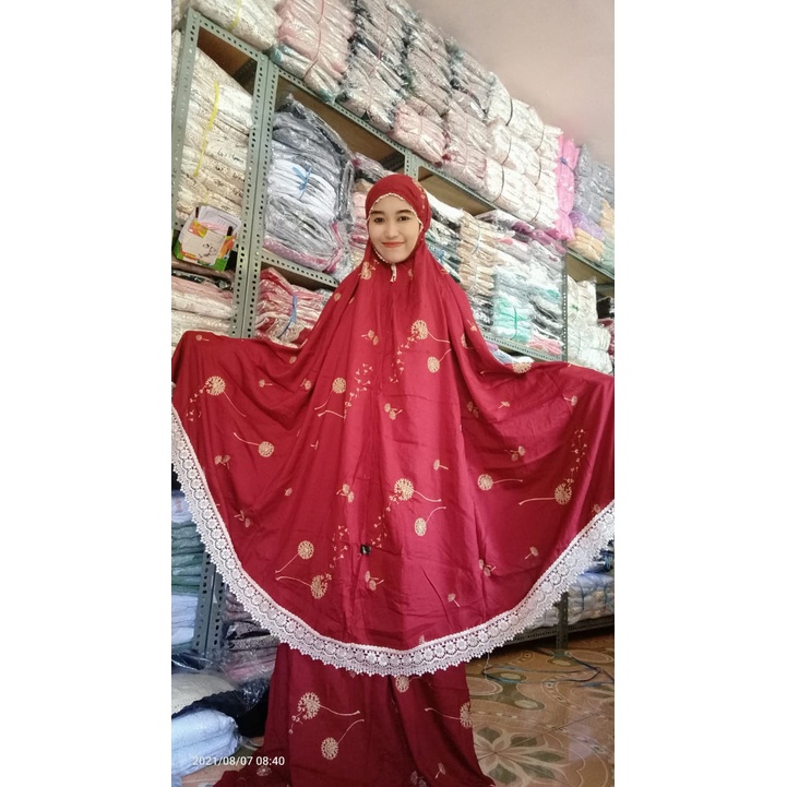 MUKENA DANDELION / RAYON BORDIR ILALANG DANDELION /ORY  MEDIYANA