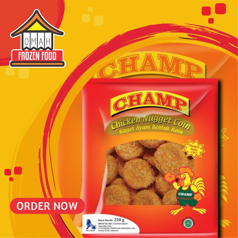 

Champ Chicken Nugget Naget Ayam Bentuk Coin 250gr (NON COD DILUAR KARISIDENAN SOLO)