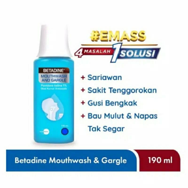 BETADINE KUMUR 190 ml [Obat Kumur Antiseptik]