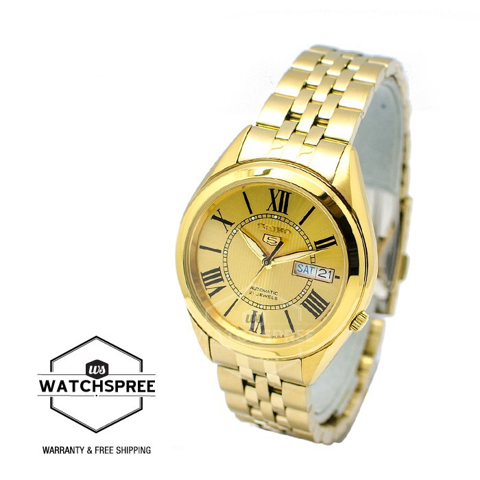 Seiko 5 SNKL38K1 Automatic Full Gold Coating | Jam Pria SNKL38