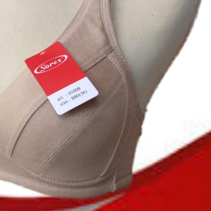✩ J358 BRA BUSA TANPA KAWAT CUP BESAR 36D - 44D TIGA PENGAIT BRA SOREX 01008 ♘