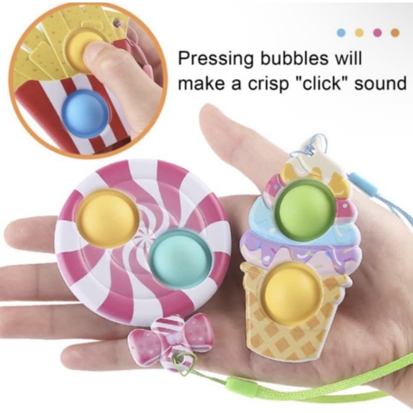 Simple Dimple Dimpel Karakter Avocado Alpukat Cone Lollipop Mainan Anak Fidget Toys Pop It Tiktok Squishy Sensory Viral