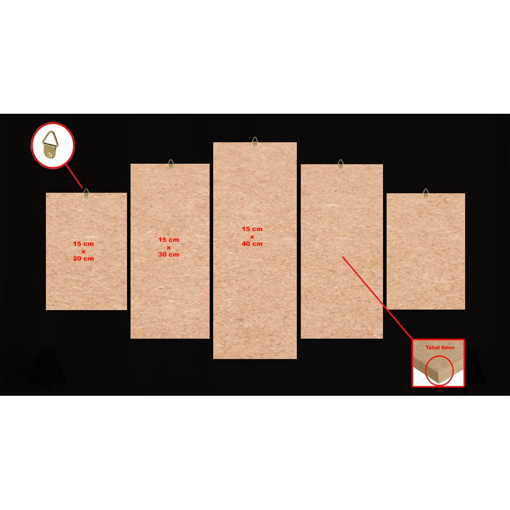 Hiasan Dinding 1 Set Kaligrafi Pintu Islami Special Edition pusatmode1234