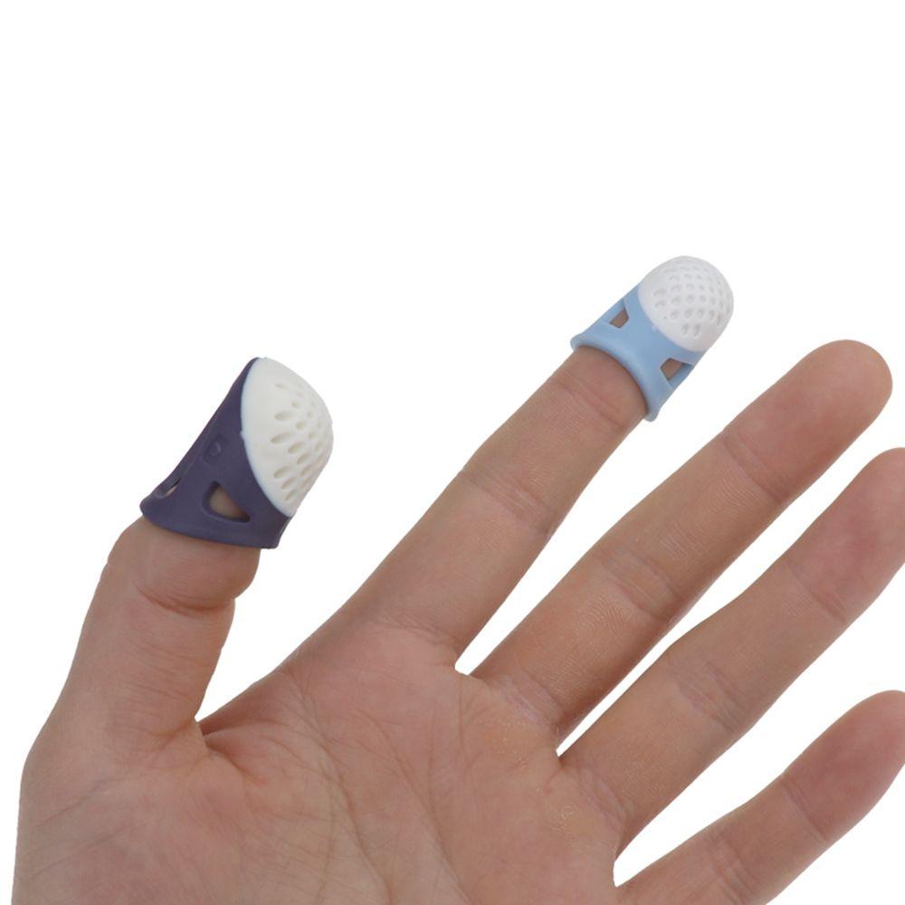 Lanfy Thimble Finger Protector Berlubang Tusuk Jarum non-slip Nyaman Alat Jahit Rumah Tangga