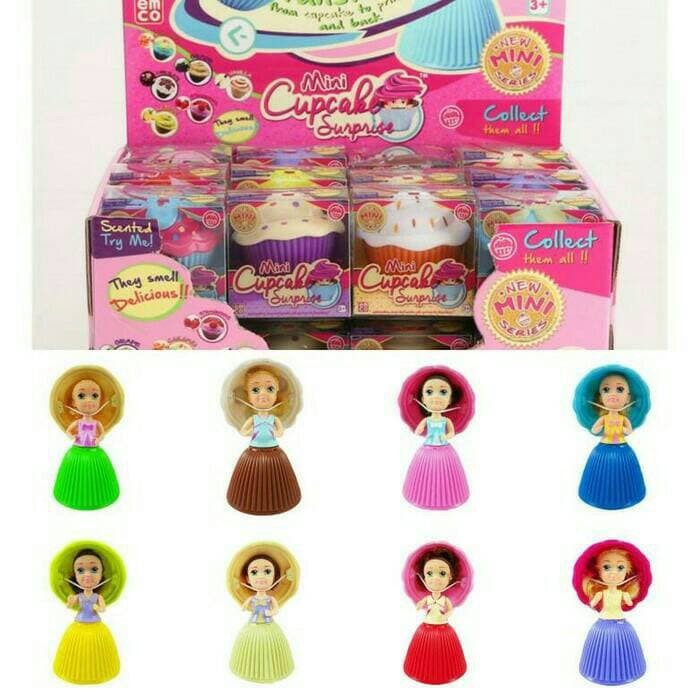 Mainan Anak Perempuan Mini Cupcake Surprise Doll Boneka Cup Cake Wang