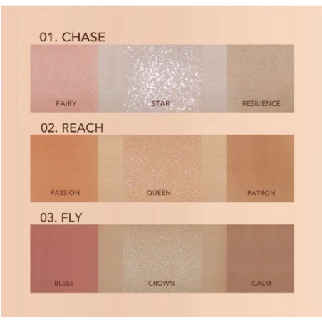 YOU ( Y.O.U )3 in 1 Sparkling Face Pallete for 3D Radiant Look