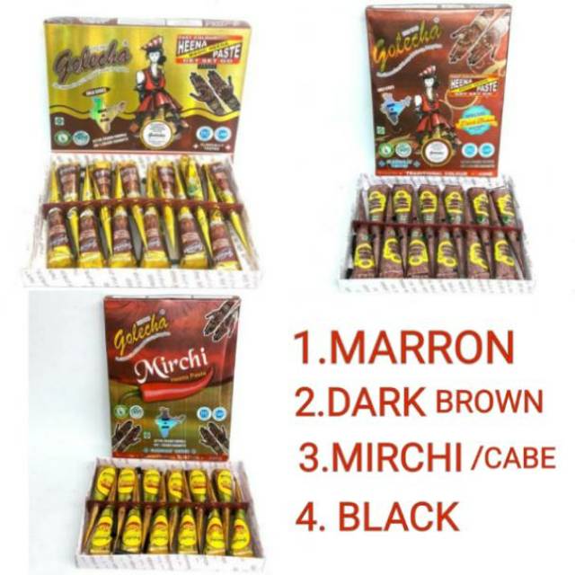 GOLECHA BPOM 4 Warna Hena Paste