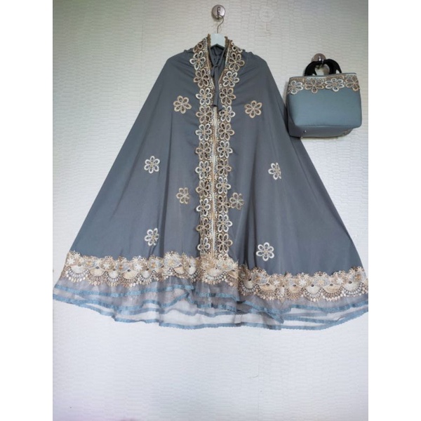 mukena bahan sutra organdi