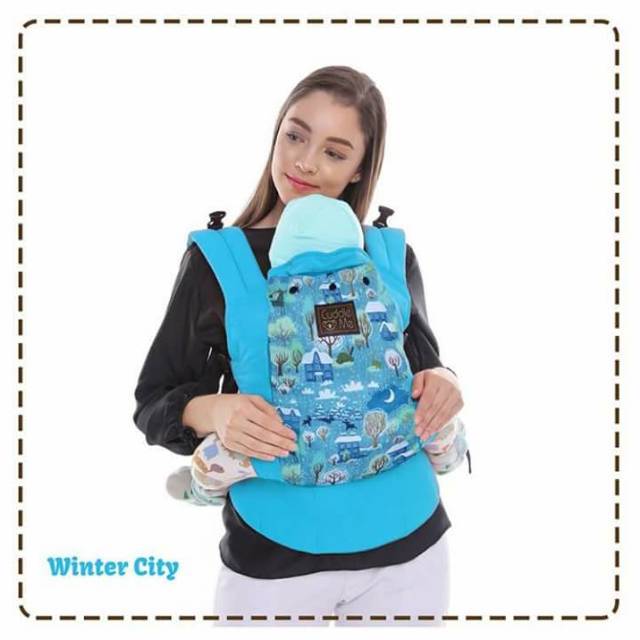 Cuddleme lite carrier Blue Winter City