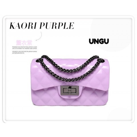 KODE 329 TAS KAORI UNGU PURPLE BAG MURAH ELAGAN