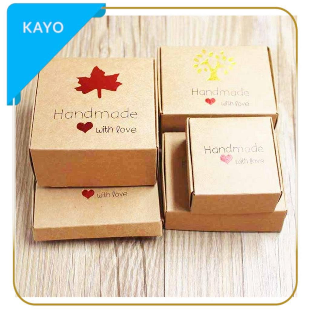 

box craft samson coklat motif kotak packaging pembungkus roti