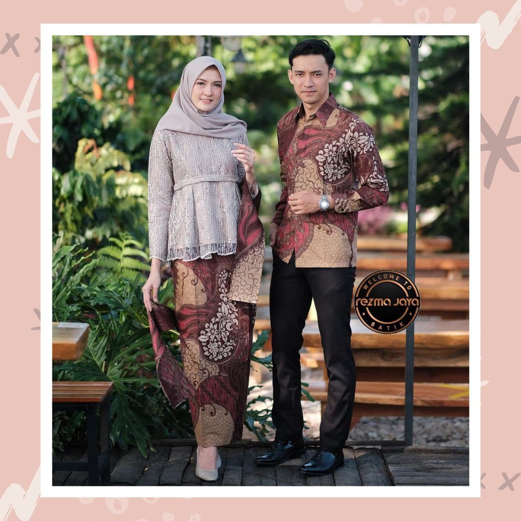 KEBAYA MODERN ORIGINAL COUPLE BAJU BATIK ATASAN WANITA BRUKAT WISUDAMURAH LAMARAN WID BATIK HANAYA 1