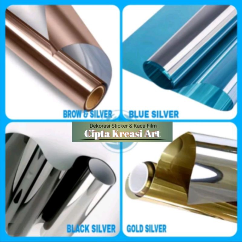 Stiker kaca riben jedela mobil / kaca film cermin rumah / sticker kaca film warna kantor dan gedung 