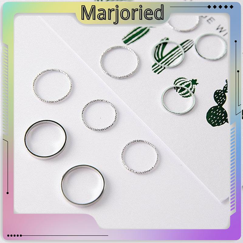 10pcs / Set Cincin Minimalis Gaya Korea Untuk Wanita-MJD