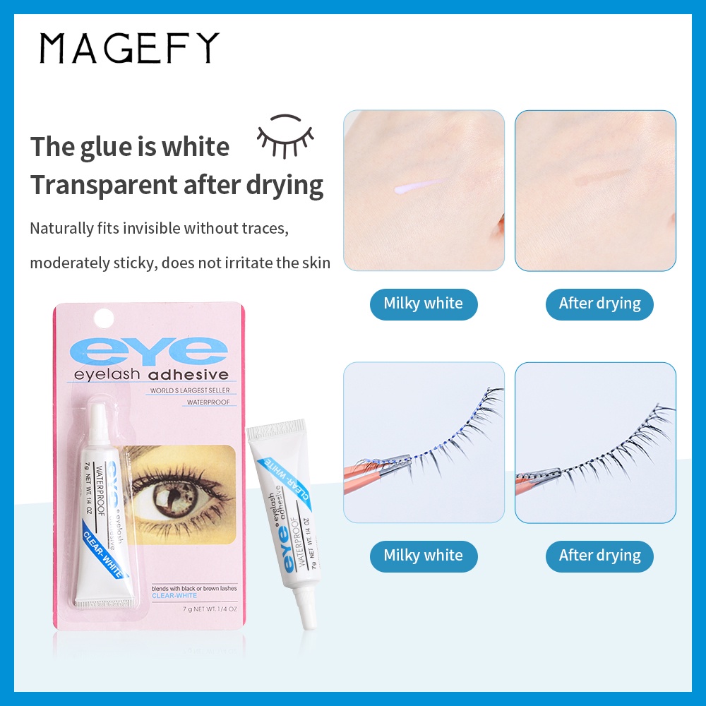 MAGEFY Lem Bulu Mata Palsu Bening Dan Hitam False Eyelashes Glue Clear Black Bukan DUO 7161