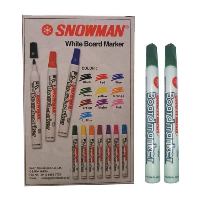

Spidol Snowman White Board Hijau - Isi 12