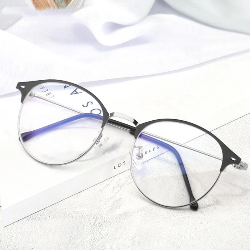 Kacamata Photochromic Pelindung Uv Anti Blue Light Gaya Vintage Klasik Untuk Pria Dan Wanita