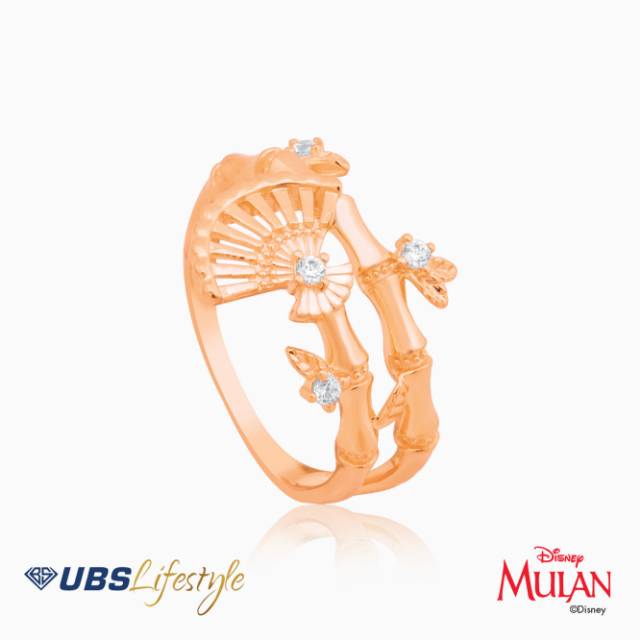 CINCIN EMAS UBS DISNEY PRINCESS MULAN LIMITED EDITION - 750 ROSE GOLD - CCY0081