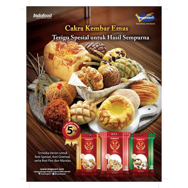 

TEPUNG CAKRA KEMBAR EMAS UNTUK PAO & MANTAO - 5KG