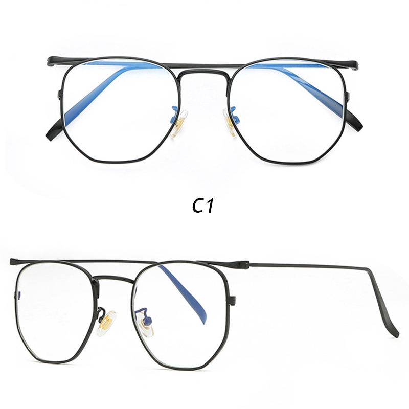 (YUZHU) COD Besi Frame Kacamata Anti Radiasi Wanita Square Small Kacamata Korean Gaya Eyeglasses