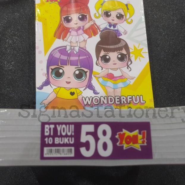 

HGK Buku tulis 58 Lembar You - Kiky pack buku ter / BUKU Baru
