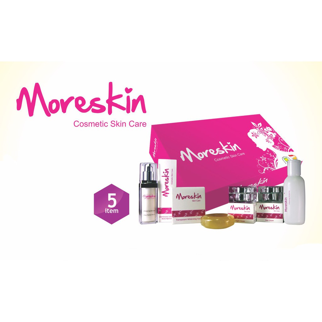 PAKET MORESKIN PINK SKIN CARE PEMUTIH WAJAH OBAT JERAWAT