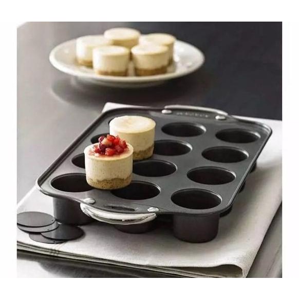 Loyang Pie Mini Cheese Cake Kue Roti Bulat Anti Lengket Bongkar Pasang