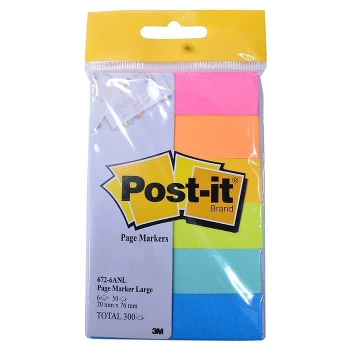 

POST IT PAGE MARKER LARGE 672-6ANL 3M