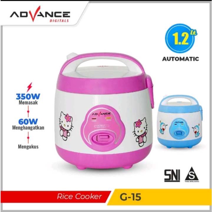 (RS)MAGICOM RICE COOKER KARAKTER MINI ADVANCE 1,2L 1 2 L 1,2 L DORAEMON HELLO KITTY