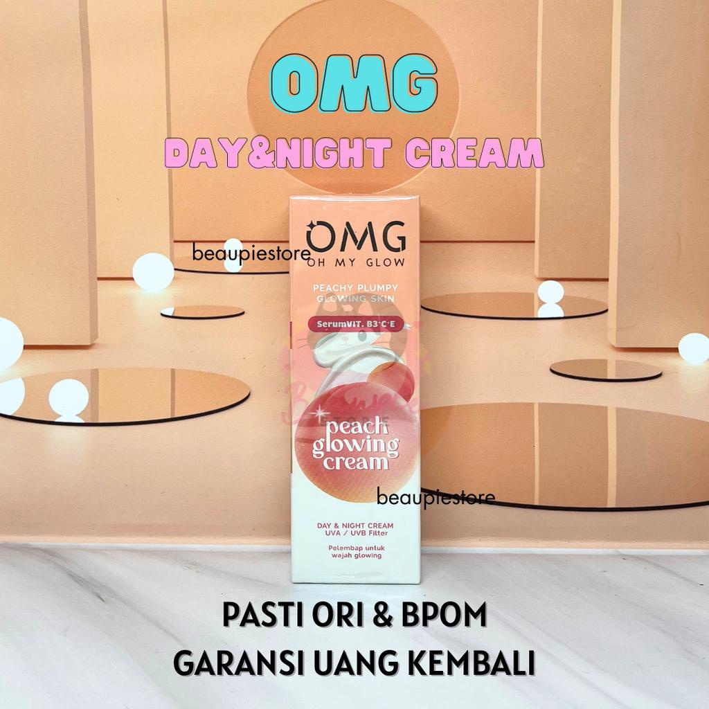 OMG Oh My Glow Peach Glowing Cream with Double Sunscreen Filter Untuk Semua Jenis Kulit 25 g