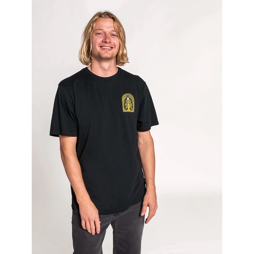 Kaos Volcom Original Hitam Derooted Medium Fit