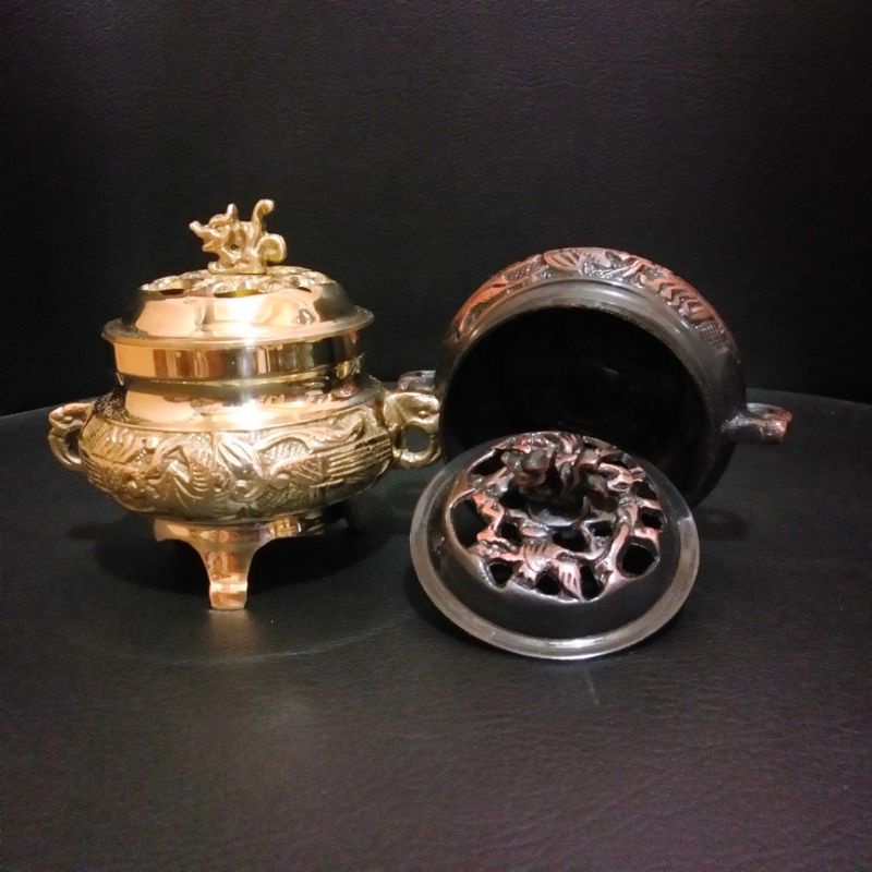 cepuk tempat dupa kuningan  L. 12,5  T.10,5